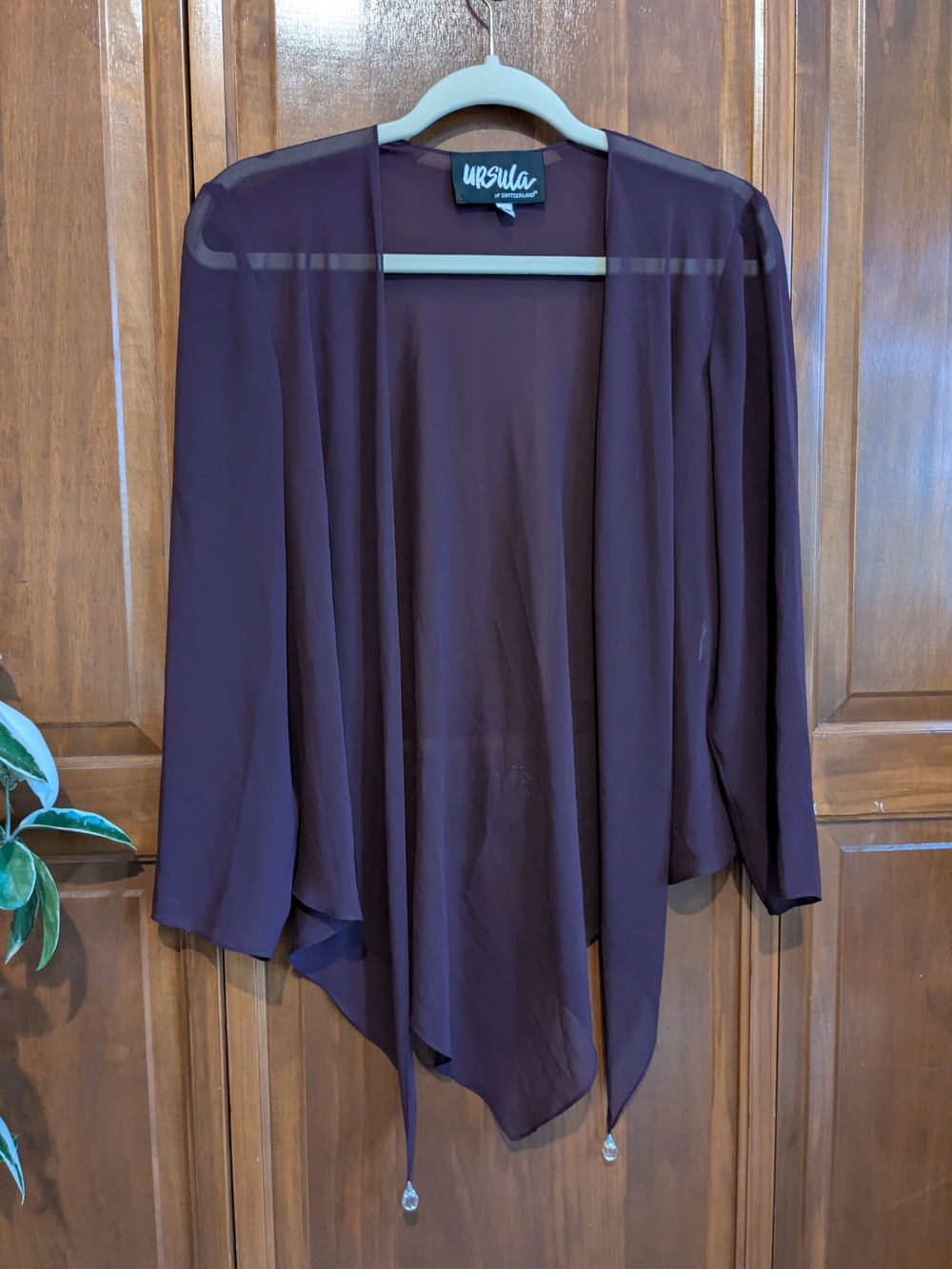 Vintage Dark Purple Sheer Cardigan